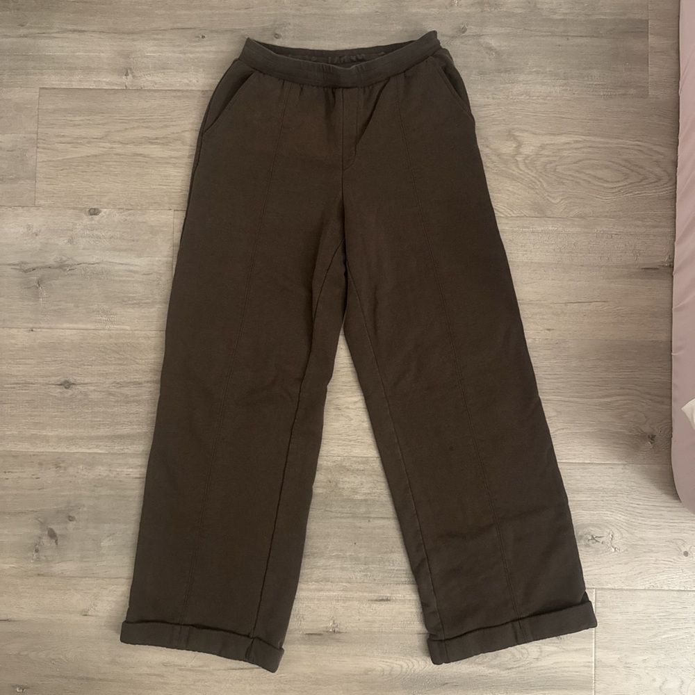 ALO Yoga Brown Wide-Leg Pants